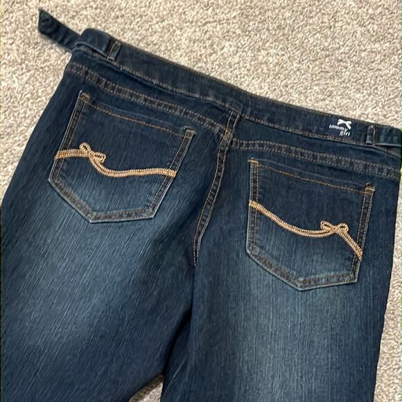 Tommy Hilfiger blue jeans, size Juniors 9 TOMMY GIRL Boho Denim wide leg Hippie - Picture 13 of 16